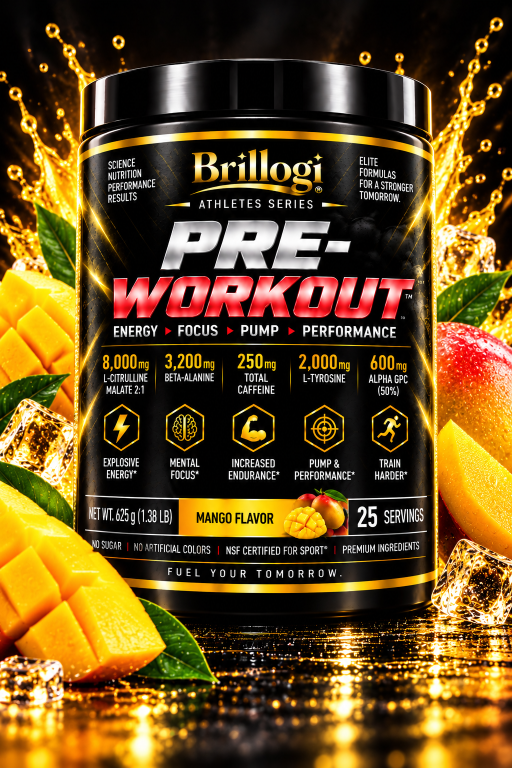 BRILLOGI Pre-Workout — Mango