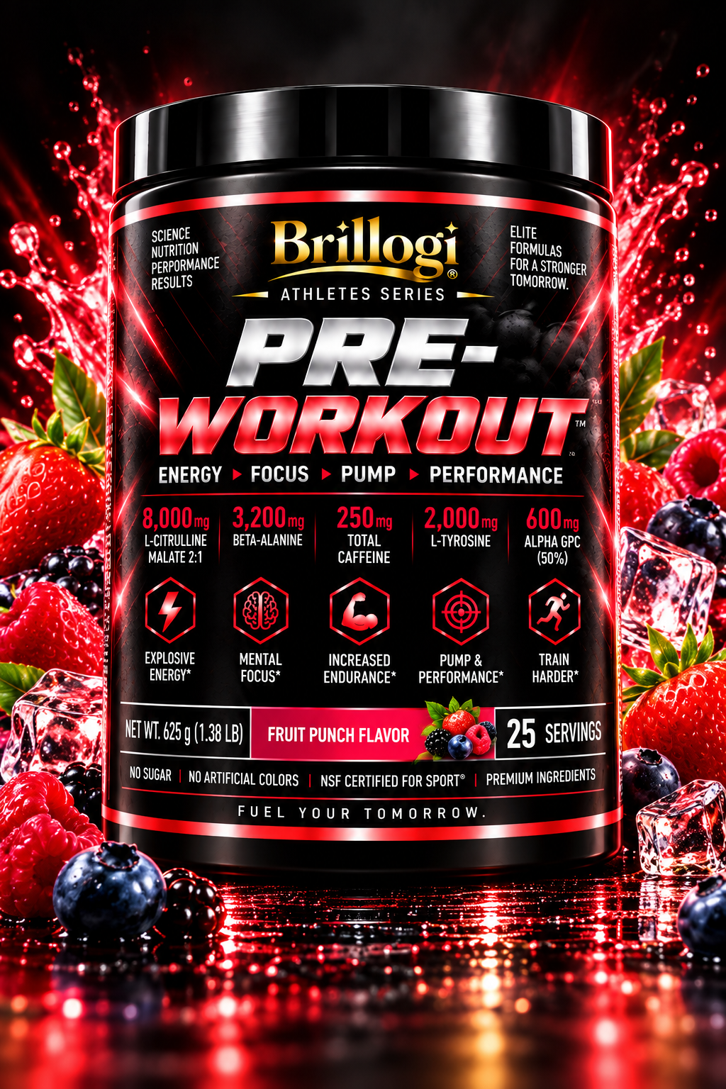 BRILLOGI Pre-Workout — Fruit Punch